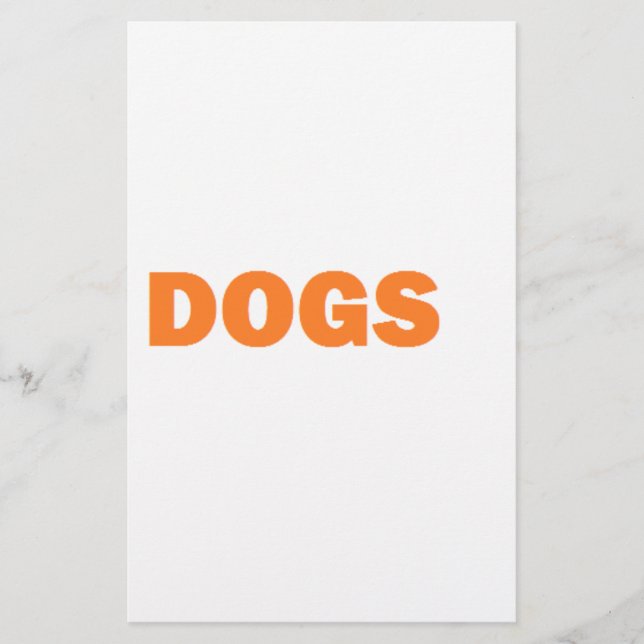 DOGS word in yellow Stationery (Front)