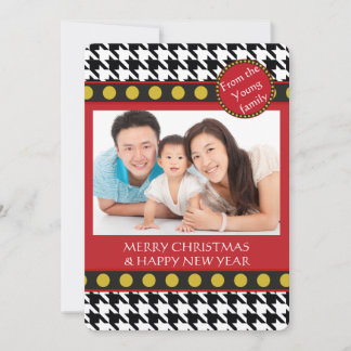 Dogtooth, Houndstooth Christmas range Holiday Card
