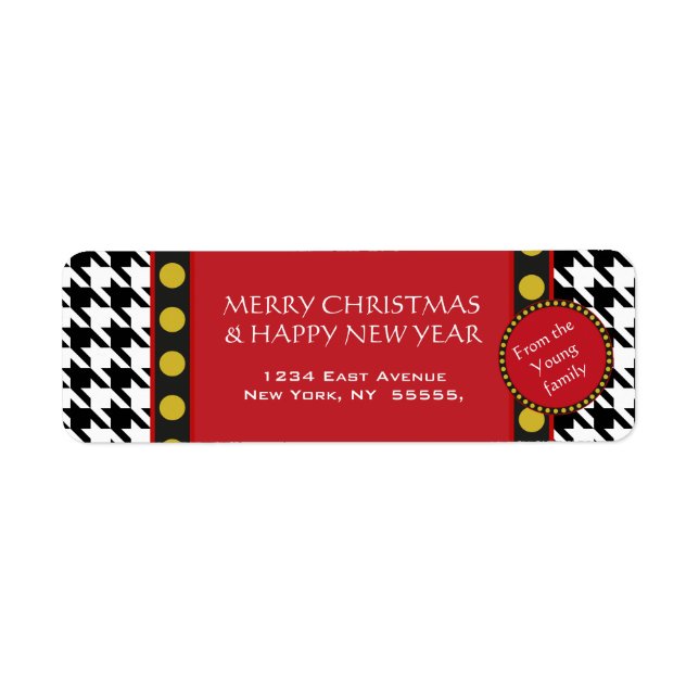 Dogtooth, Houndstooth Christmas range Label (Front)