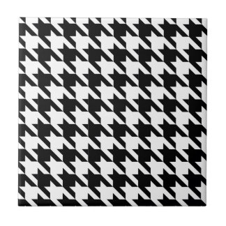 Dogtooth, Houndstooth pattern in Black&White Tile