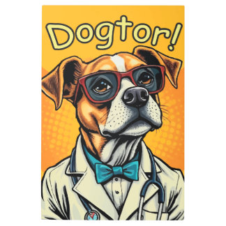 Dogtor is Here Metal Print