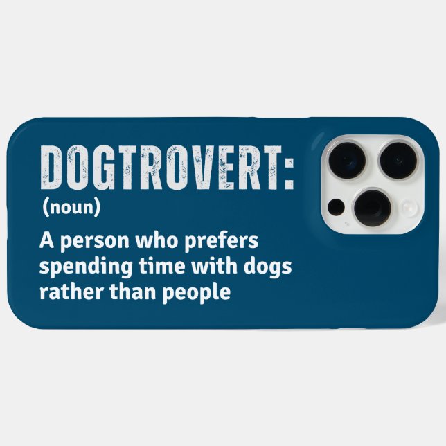 Dogtrovert Definition Funny Introverts Dog Parents Case-Mate iPhone Case (Back (Horizontal))
