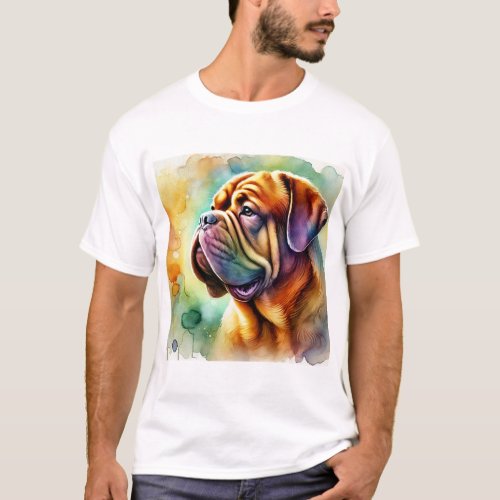 Dogue de Bordeaux 150624AREF101 _ Watercolor T_Shirt