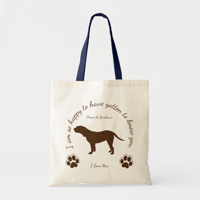 Dogue de Bordeaux bag for you and your dog. トートバッグ (Front)