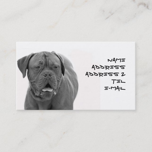 Dogue de Bordeaux business card (Front)