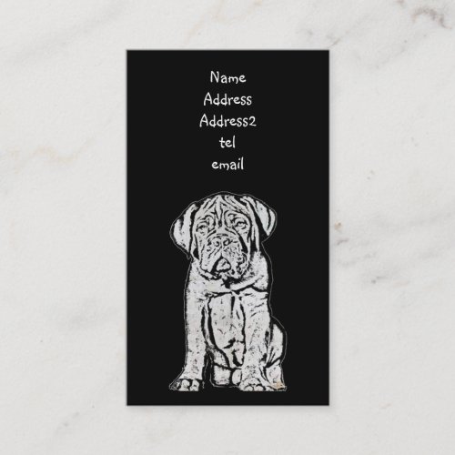 Dogue de Bordeaux business card