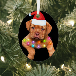 dogue de bordeaux christmas decor for dog lovers p metal ornament