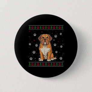 Dogue De Bordeaux Christmas Sweater Xmas Pet Dog L Button