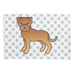 Dogue De Bordeaux Cute Cartoon Dog Pillow Case
