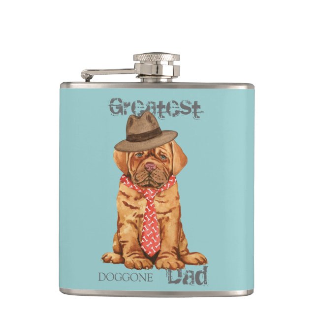 Dogue de Bordeaux Dad Flask (Front)