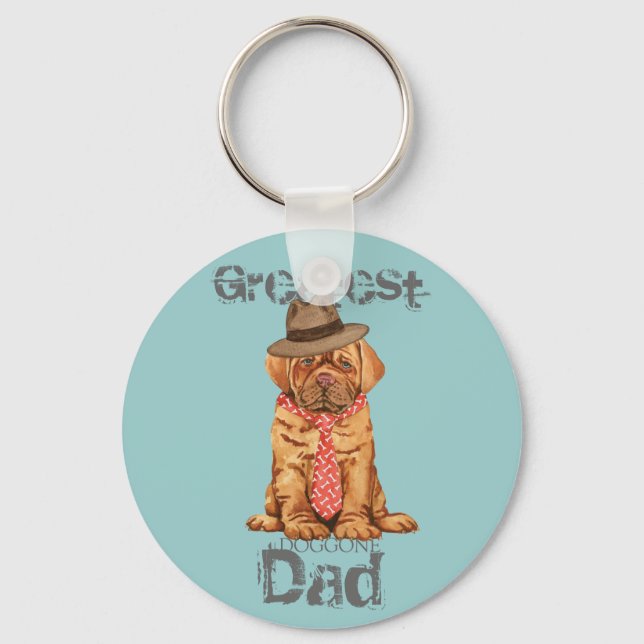 Dogue de Bordeaux Dad Keychain (Front)