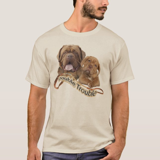 Dogue De Bordeaux "Double Trouble" Apparel T-Shirt (Front)