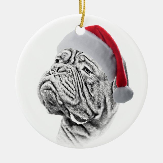 Dogue De Bordeaux - French Mastiff Ceramic Ornament (Front)
