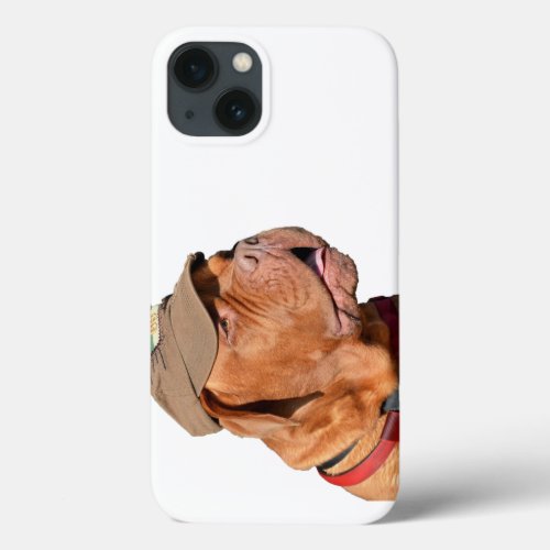 Dogue de Bordeaux French Mastiff dog in hat iPhone 13 Case