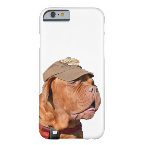 Dogue de Bordeaux French Mastiff dog in hat Barely There iPhone 6 Case
