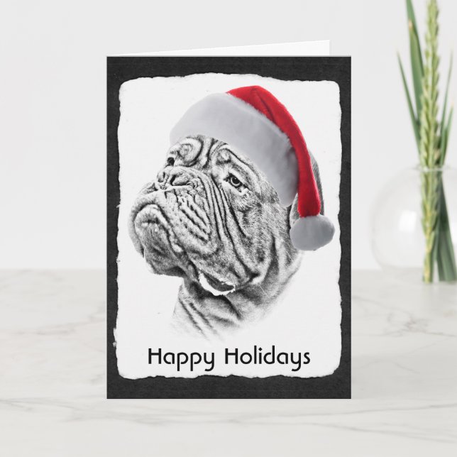 Dogue De Bordeaux - French Mastiff Holiday Card (Front)