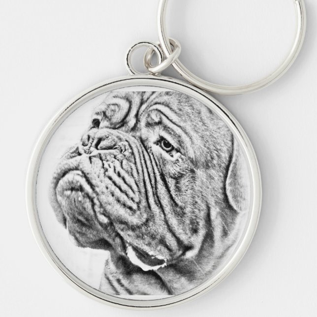 Dogue De Bordeaux - French Mastiff Keychain (Front)