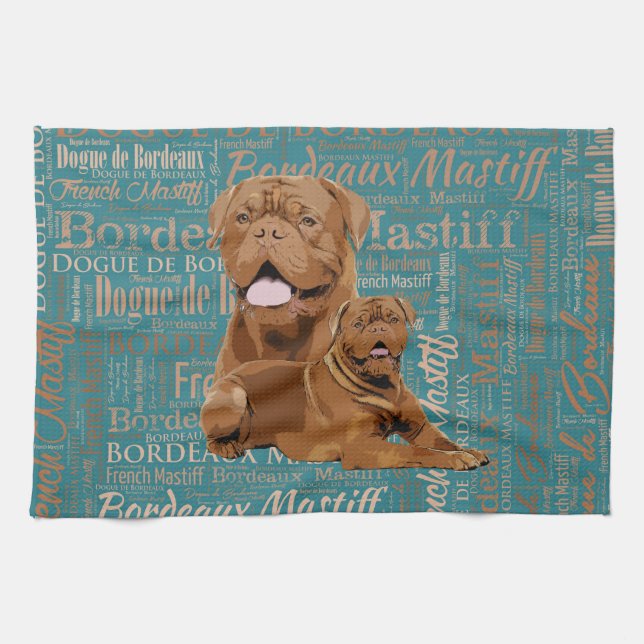 Dogue de Bordeaux - French Mastiff Kitchen Towel (Horizontal)