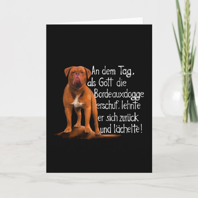 Dogue De Bordeaux Gift Dog Owner Love Card (Front)