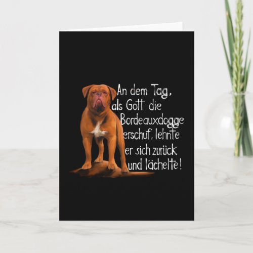 Dogue De Bordeaux Gift Dog Owner Love Card