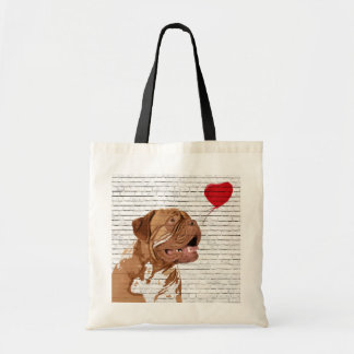 Dogue De Bordeaux Love Balloon Tote Bag