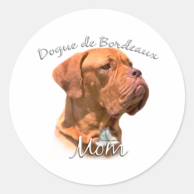 Dogue de Bordeaux Mom 2 Classic Round Sticker (Front)