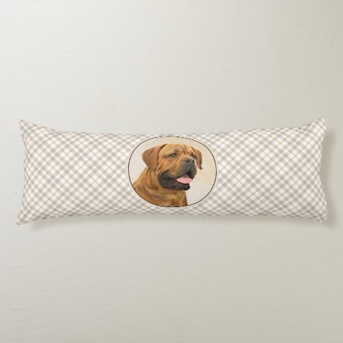 Dogue de Bordeaux Painting _ Cute Original Dog Art Body Pillow