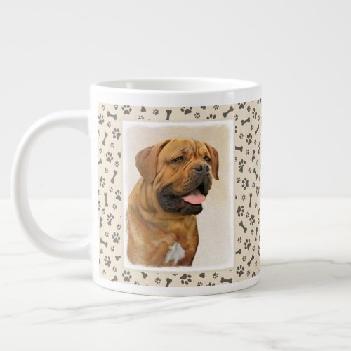 Dogue de Bordeaux Painting _ Cute Original Dog Art Giant Coffee Mug