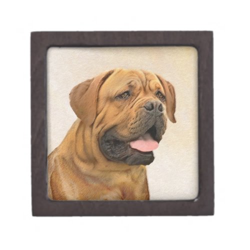 Dogue de Bordeaux Painting _ Cute Original Dog Art Gift Box