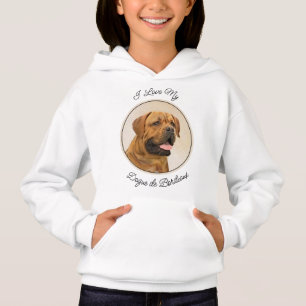 Dogue de Bordeaux Painting - Cute Original Dog Art Hoodie