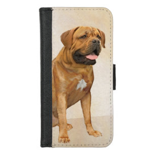 Dogue de Bordeaux Painting - Cute Original Dog Art iPhone 8/7 Wallet Case