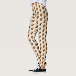 Dogue de Bordeaux Painting - Cute Original Dog Art Leggings