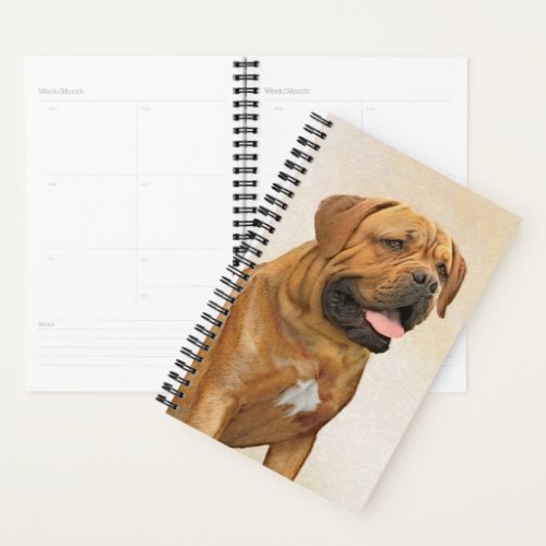 Dogue de Bordeaux Painting _ Cute Original Dog Art Planner