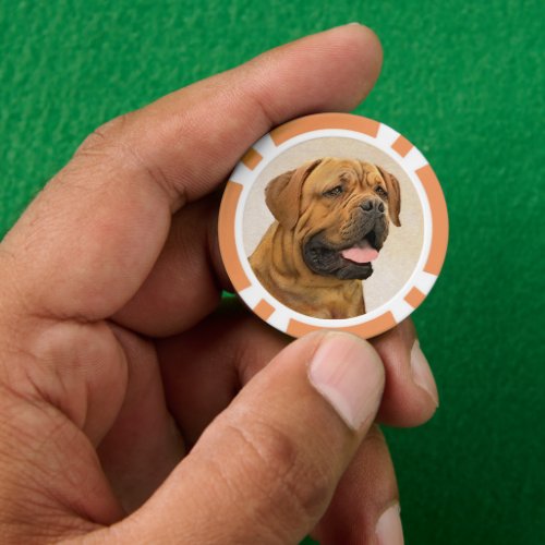 Dogue de Bordeaux Painting _ Cute Original Dog Art Poker Chips
