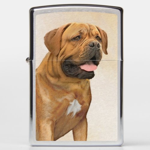 Dogue de Bordeaux Painting _ Cute Original Dog Art Zippo Lighter