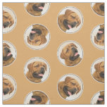 Dogue de Bordeaux Painting Original Pet Dog Art Fabric