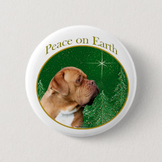 Dogue de Bordeaux Peace Pinback Button