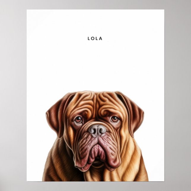 Dogue De Bordeaux Personalized Print (Front)
