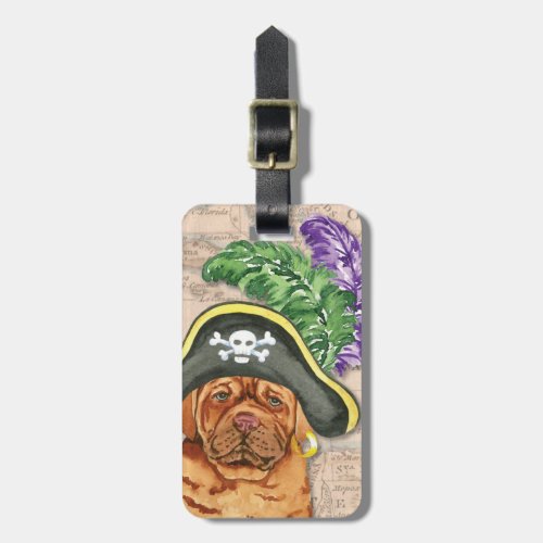 Dogue de Bordeaux Pirate Luggage Tag