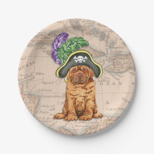 Dogue de Bordeaux Pirate Paper Plates