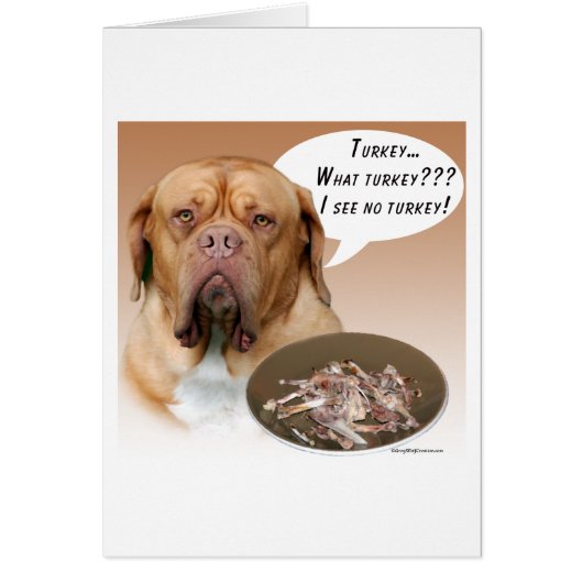 Dogue de Bordeaux Turkey Cards (Front)