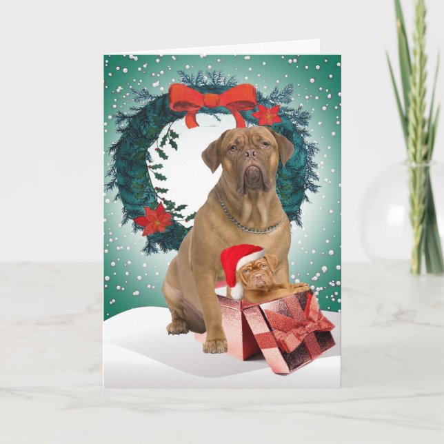 Dogue De BordeauxChristmas Gift Cards (Front)