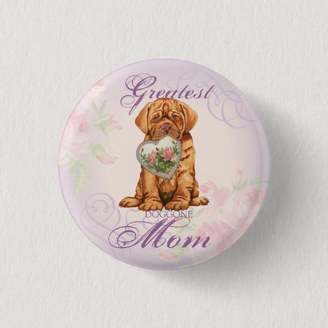 Dogue Heart Mom Button (Front)