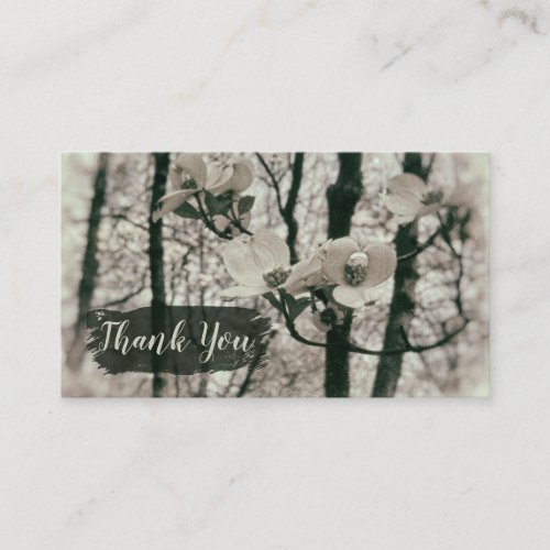 Dogwood Blooms Sepia Floral Tree Vintage Inspired Business Card