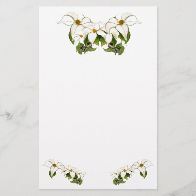 Dogwood Blooms Stationary Stationery (Front)