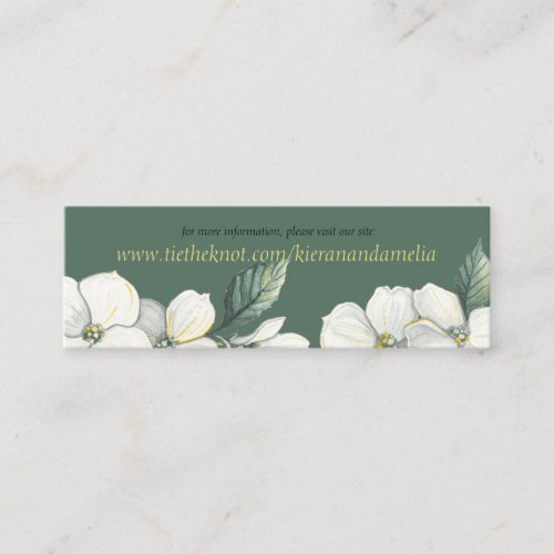 Dogwood Blooms Wedding Website Card