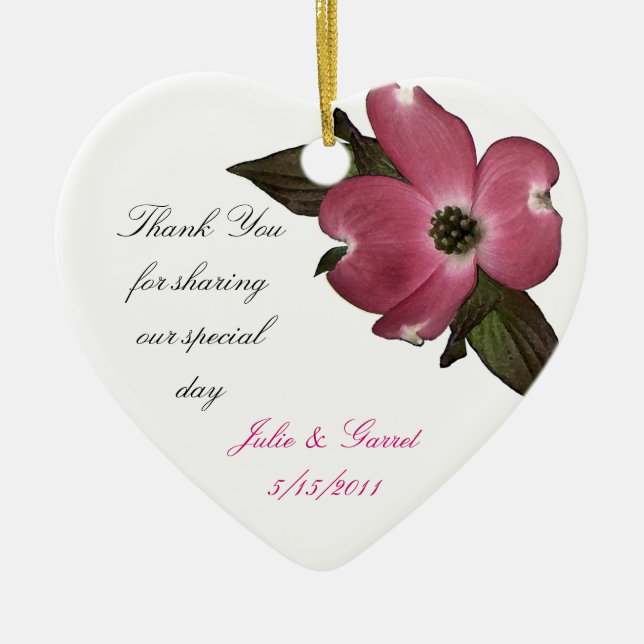 Dogwood Blossom/ Favor Ceramic Ornament (Front)