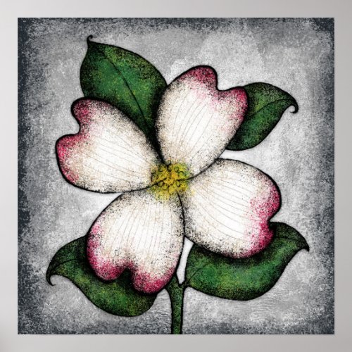 Dogwood Blossom Poster Wall Art