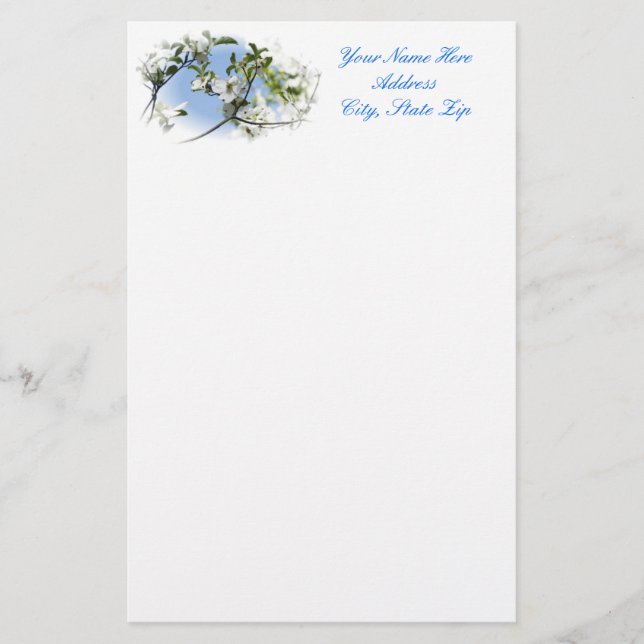 Dogwood Blossom Stationary Stationery (Front)
