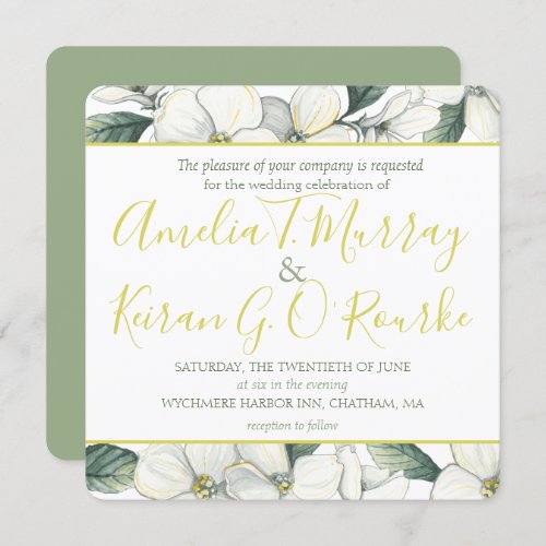 Dogwood Blossom Wedding Invitation